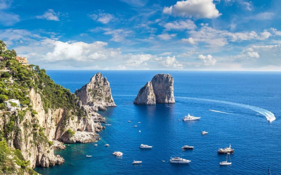From Amalfi: Capri Island Boat Tour with Snorkeling & Drinks - Capri by Boat Again: Villa Jovis, Rock Window, and the Faraglioni “Guardians”
