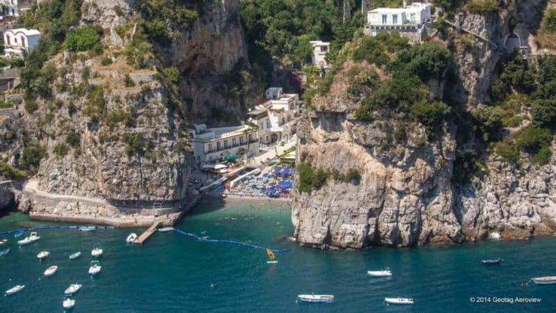 From Positano: Amalfi Coast and Emerald Grotto Group Cruise - The first stretch: Triton and African Grotto with a swim-or-not moment