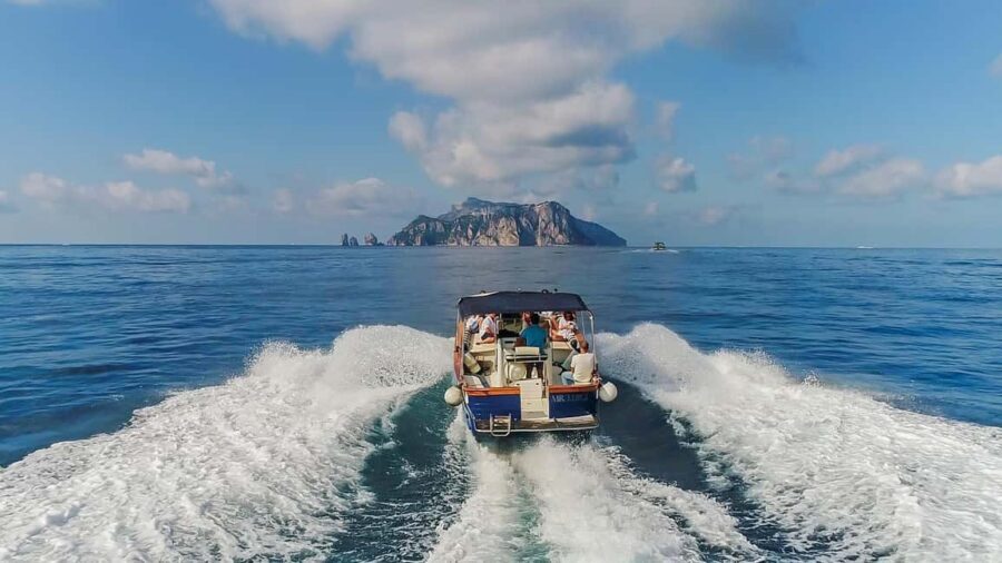 From Positano: Day trip to Capri - Group Tour by boat - Cruising Capri’s landmarks from the water