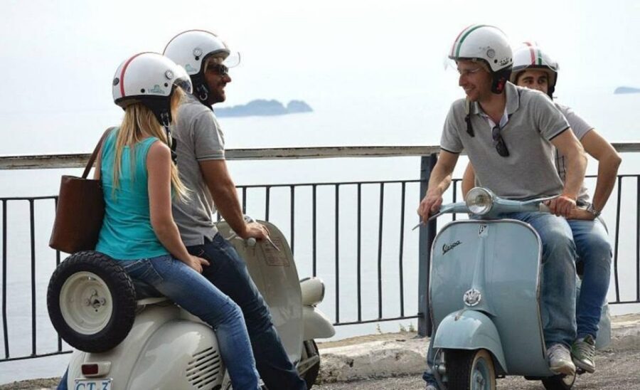 Naples/Sorrento/Positano: Private Amalfi Coast Tour by Vespa - Positano at street level: shops, sea views, and that lemony vibe