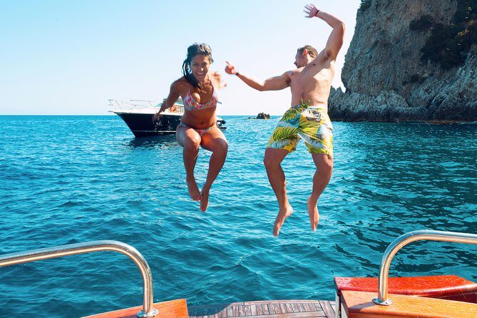 Very Small Group Capri Boat Excursion with Transfer from Positano - Onboard experience: drinks, music, and a skipper who runs the show